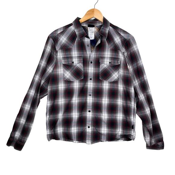 patagonia men's organic cotton long sleeve plaid button up shirt size medium - Picture 1 of 6